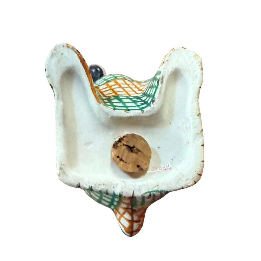 Brayton Laguna‎ Pottery Gingham Dog Shaker Vintage Patchwork Kitsch Folk Art 3